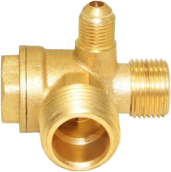 3-veis messing utvendig gjenget luftkompressor tilbakeslagsventil sentral pneumatisk G1/2\"xG3/8\"xG1/8\"
