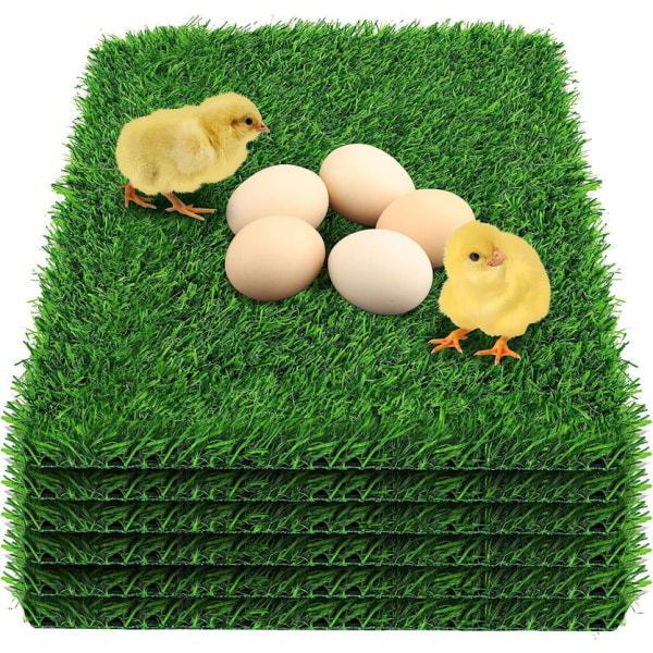 6st Huhn Nesting Box Pads, künstlicher Grasteppich gefälschte Gras synthetische Rasenmatte für Huhn