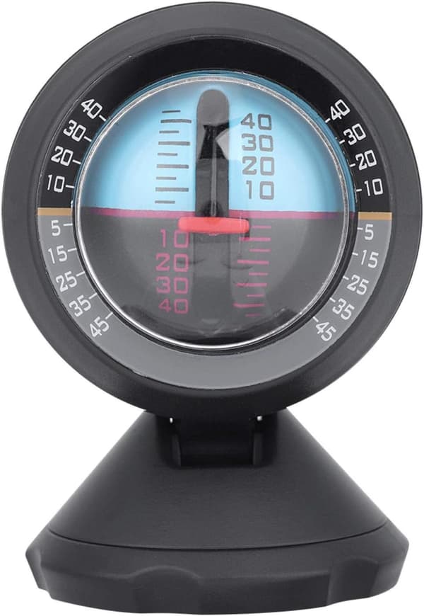Bil Inclinometer Niveau Måler Inclinometer Indikator Balancer Værktøj Auto Dele-sort Black