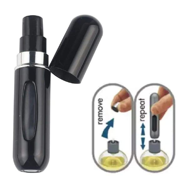 Bärbar Mini Påfyllningsbar Parfymförstövare Flaska Spray, Doftpumpfodral för Resor 4 st Pack 5ml
