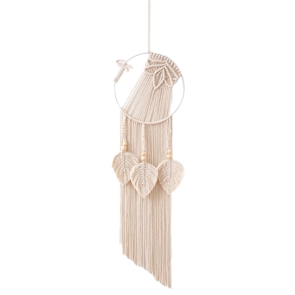 Boho Macrame Murd hängande, handvävd tapet blad väggmatta