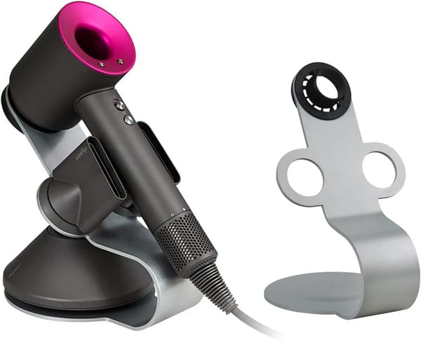 Magnetisk hårfønerholder, stålhårføner, kompatibel, Dyson Organizer Diffuser Dyser, Sølv Silver