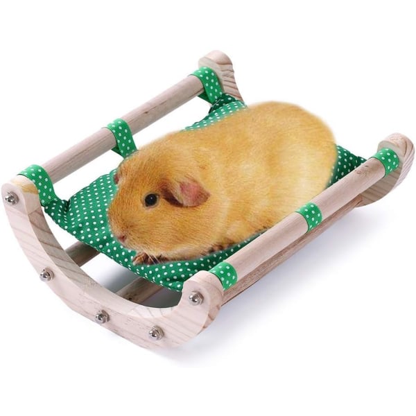 Hamster Trä Shaker Liten Husdjur Hängmatta Trä Soffa Shaker Gömställe (Grön) green