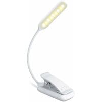 9 LED-leselys, 3 lysstyrkemoduser av oppladbare leselys (kaldhvit/varmgul), progressive dimmende leselys for sengbøker