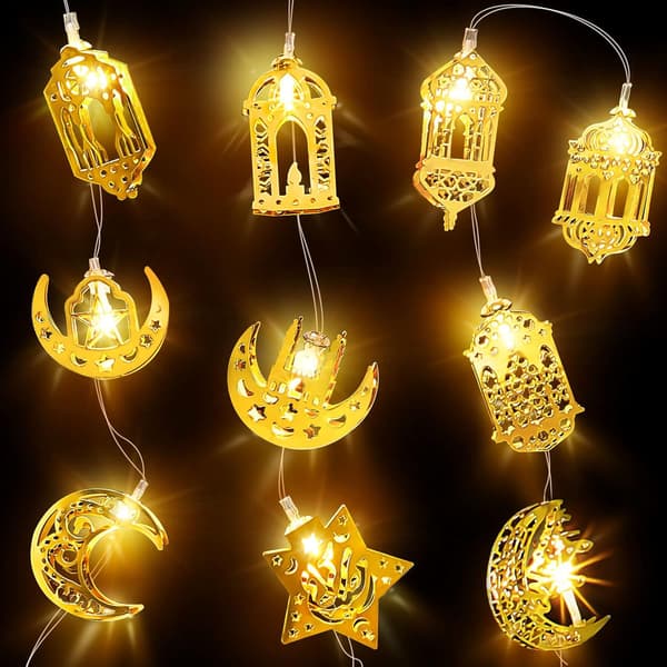 1,65 meter stjerne måne fe lys Ramadan dekoration tLED Ramadan dekorativt lys