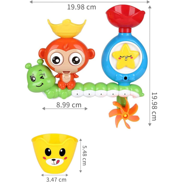 Badleksak, badleksak med koppar, present till barn, bebis från 18 månader