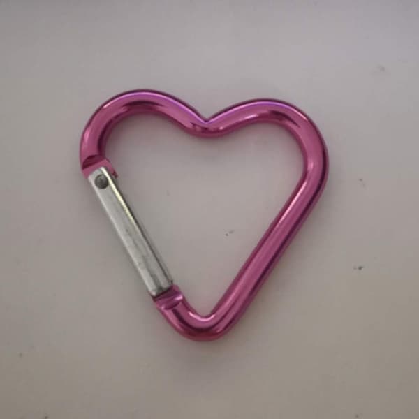 Pakke med 20 Multifunktionelle Hjerteformede Robust Aluminium Karabinhager (Tilfældig Farve)