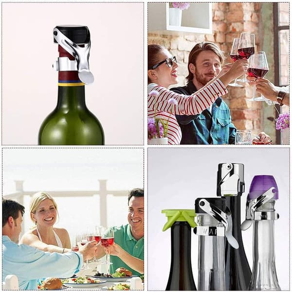 2 stk. vinprop i rustfrit stål, champagne- og mousserende vinprop, vakuumforseglet champagne-prop