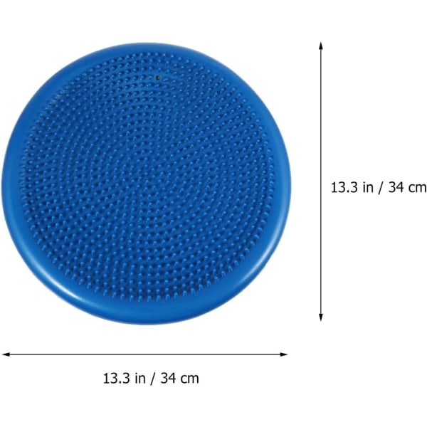 Uppblåst stabilitetskudde Wobble Cushion Balansstöd för hemmakontor skrivbordsstol (blå)