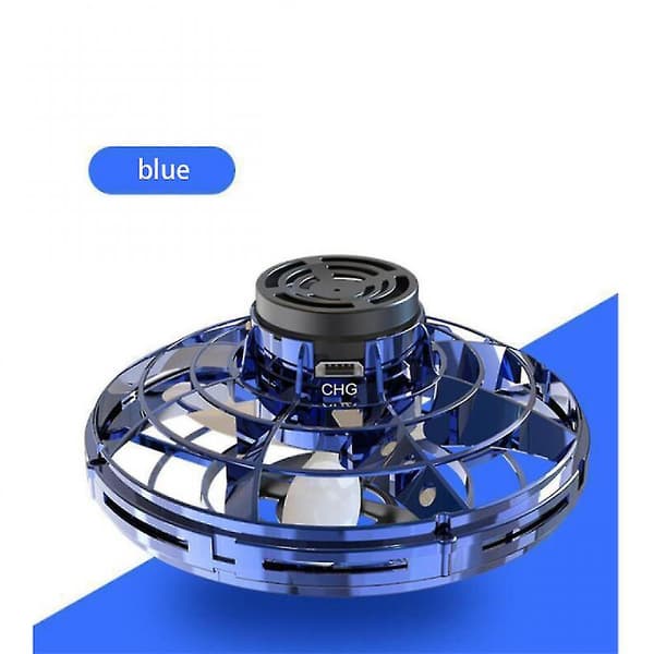 Mini Drone Led Ufo Typ Flygande Helikopter Spinner（svart） Black