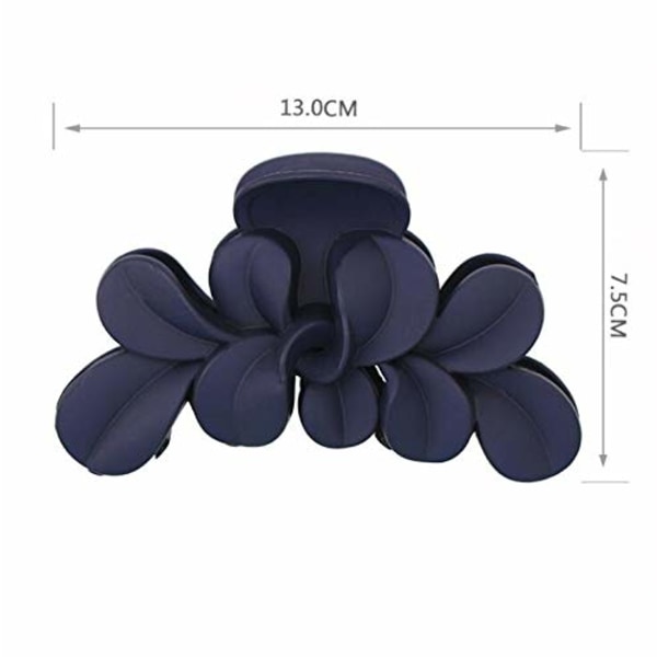 1 st 13 cm / 5 tum plastblad hårklo klämmor tallklämma twist hästsvanshållare (mörkblå)