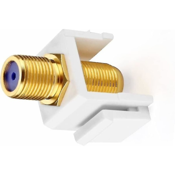 4-pack guldpläterad RG6 Jack Insert Väggplatta Koax F-typ Anslutning