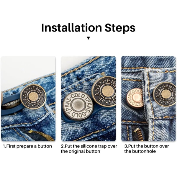 Knappförlängare för byxor Midjeförlängare Byxor Jean (5PCS)