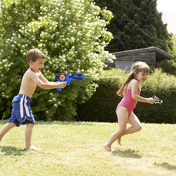 Vattenpistol för barn, sommarvattenleksaker, poolleksaker för utomhus sommarfest, utomhuspool, trädgård och strand (blå)