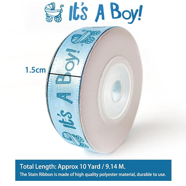10 meter fläckband, söta hårspännen, tillbehör för tillverkning, hantverk, sömnad, pojke flicka babyshower Blue