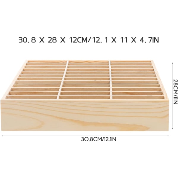 36 rutnät träbordsförvaringslåda Mobiltelefonförvaringslåda, telefonhållare med 36 fack