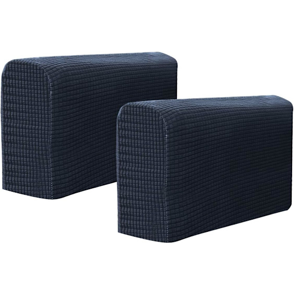 2PCS Soffa Armstödsskydd, Justerbara, Stretch Soffa Armstödsskydd, Halkskydd Möbelskydd (marinblå) blue
