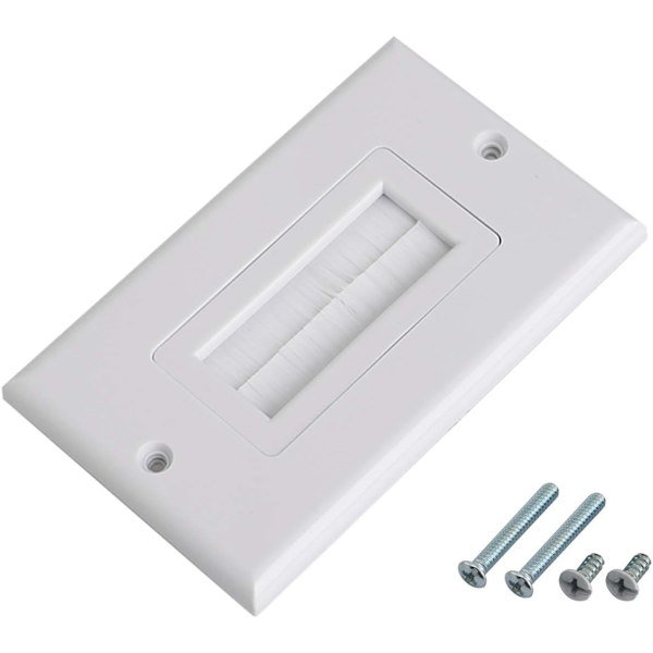 Väggpanel En Port Lock Socket Väggborste Hängande Multimedia Panel Borste
