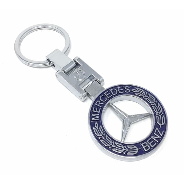 Mercedes-Benz nøglering blå sølv one size
