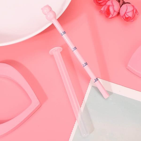Spædbørnsmedicinføder, bærbar babymedicinføder med kalibrering (lyserød) Pink