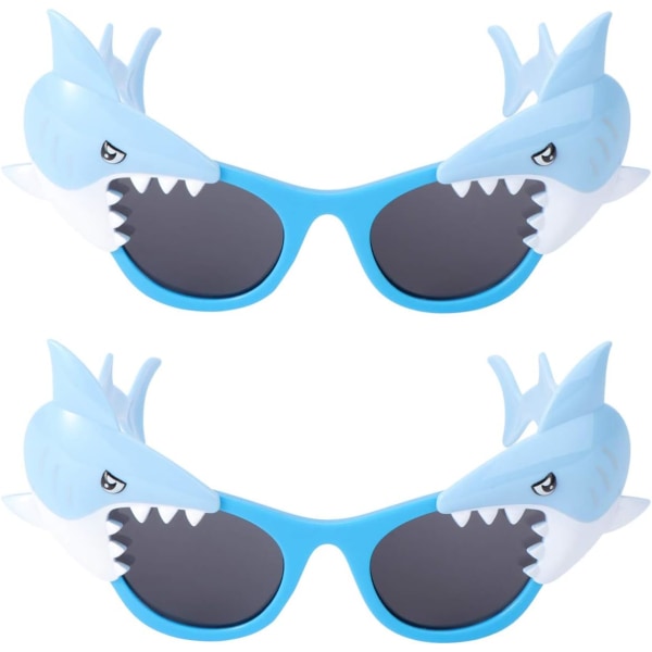 2 par julglasögon i form av en haj Halloween, rolig soljuldräkt för barn