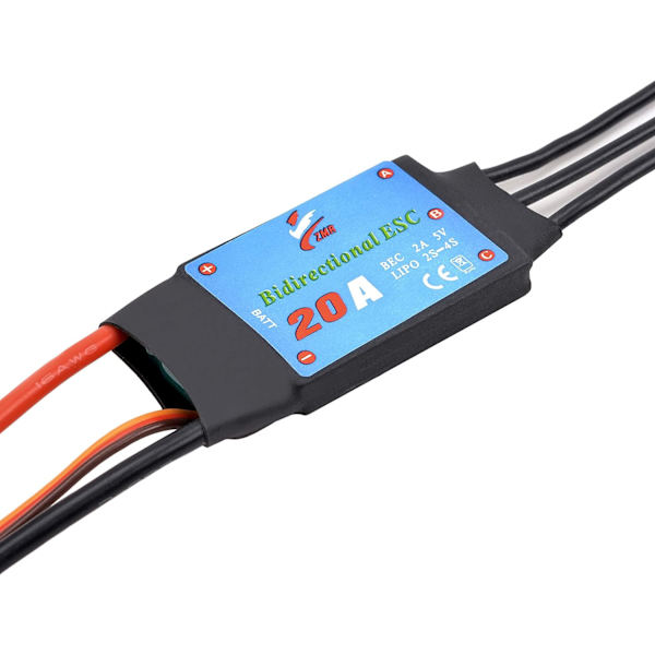 Dubbelriktad 40A borstlös ESC, marin pneumatisk undervattenspropeller 40A