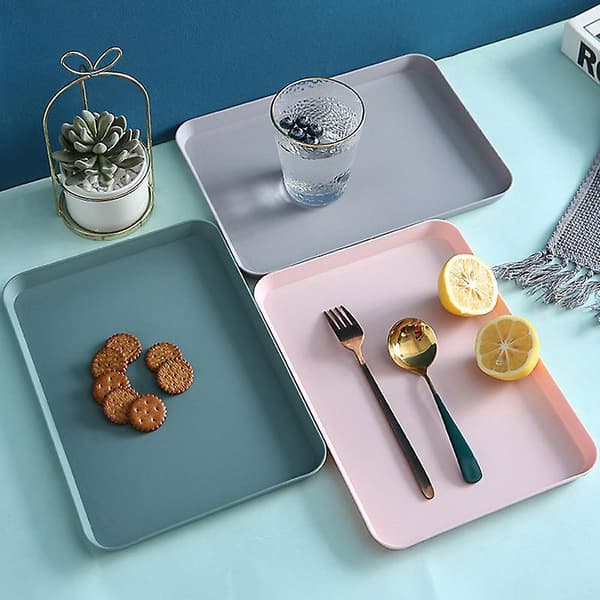 Rektangulär hushålls minimalistisk plast tebricka bord dessert liten pall