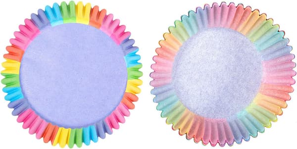 200 stk. Muffinsbageform Cupcake Wrappers Regnbuepapiræske Forede Muffinsforme Dessertbagning