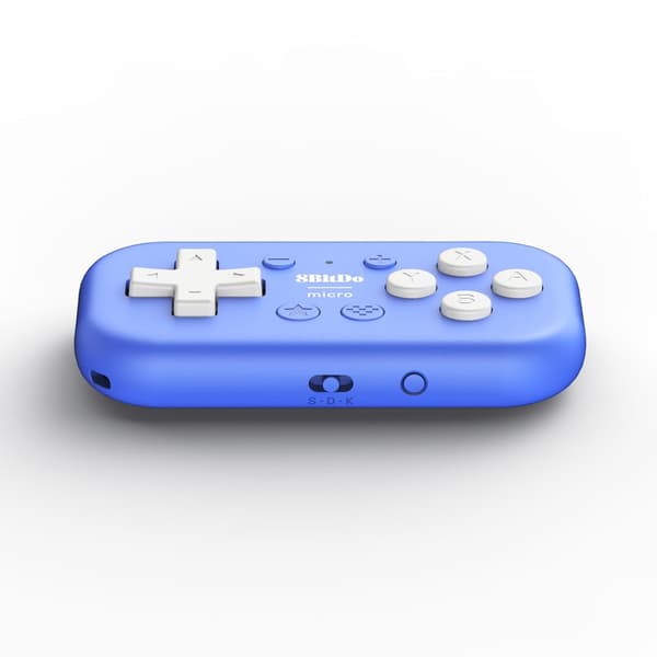 Micro Bluetooth Gamepad Lommestørrelse Mini Controller til Switch, Android og Raspberry Pi, Understøtter Tastaturtilstand (Blå) Blue