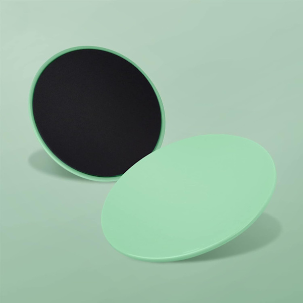 Träningsglidare Lätt och Bärbar för Mag- och Bålträning - Grön - 2-pack Green
