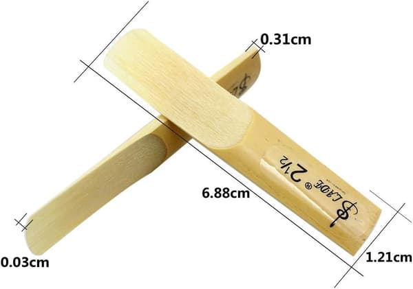 Bb klarinet traditionelle rørblade, styrke 2.5, 10-pak med bærbart etui