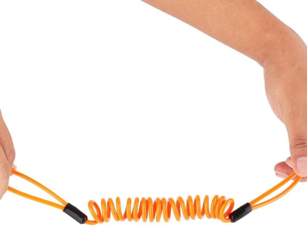 Antistöldfjäderpåminnelse rep, säkerhetsfjäderpåminnelse kabel tät-orange Orange
