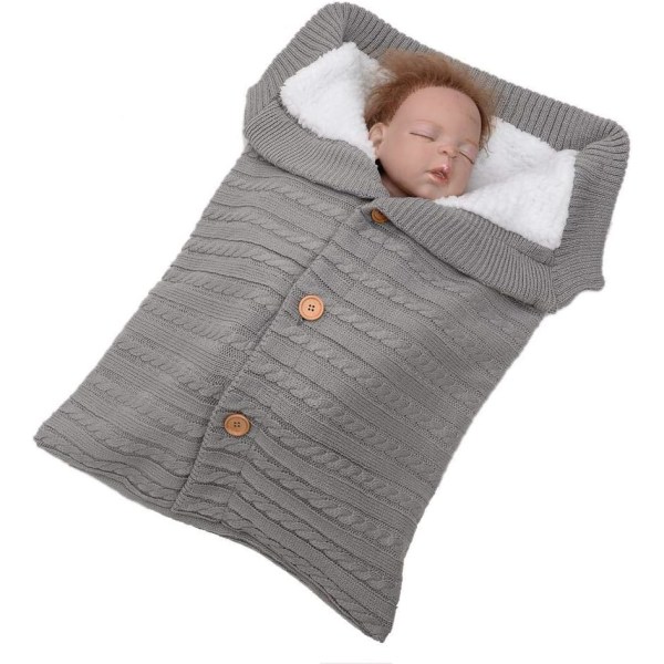 Utomhus barnvagns knapp sovsäck (mörkgrå) 1 st dark grey