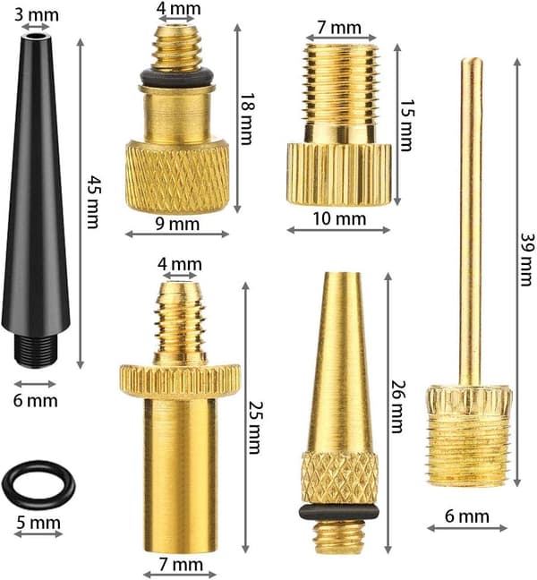 26 STK Sykkelpumpeadapter Sykkelventiladapter Dekkventilomformer