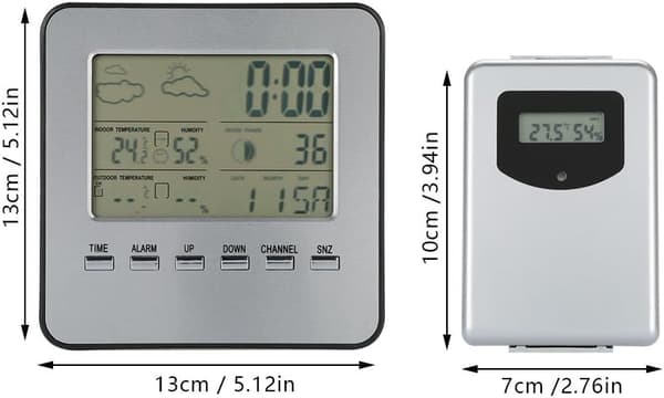 Termometer Hygrometer i Digital Trådløs Meteorologisk Stasjon