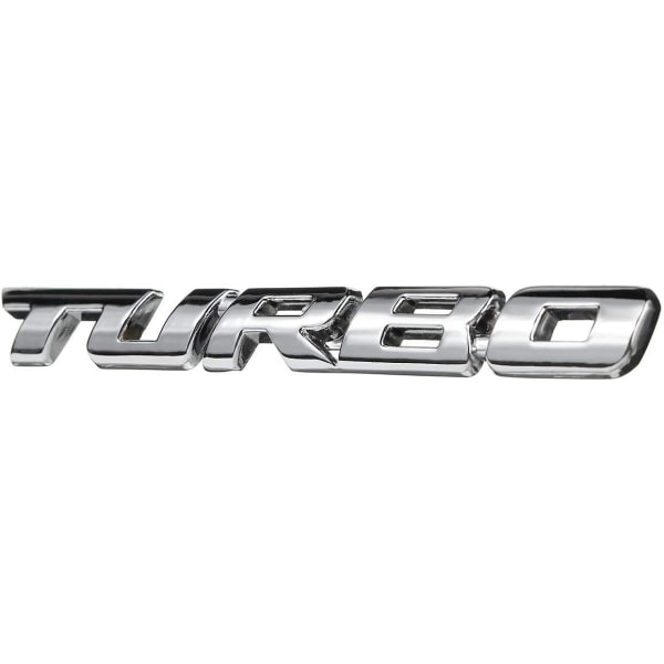3 st Turbo 3D Metall Bildekal Bokstäver Bilkaross Baklucka Badge för bil