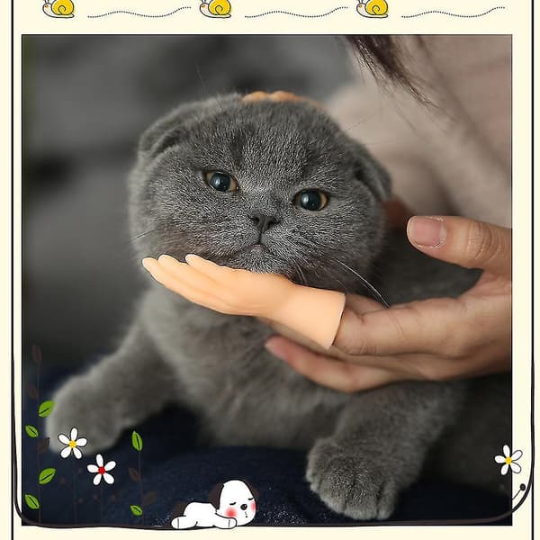 5 par Halloween Mini Finger Vänster Höger Hand katt massage finger cots