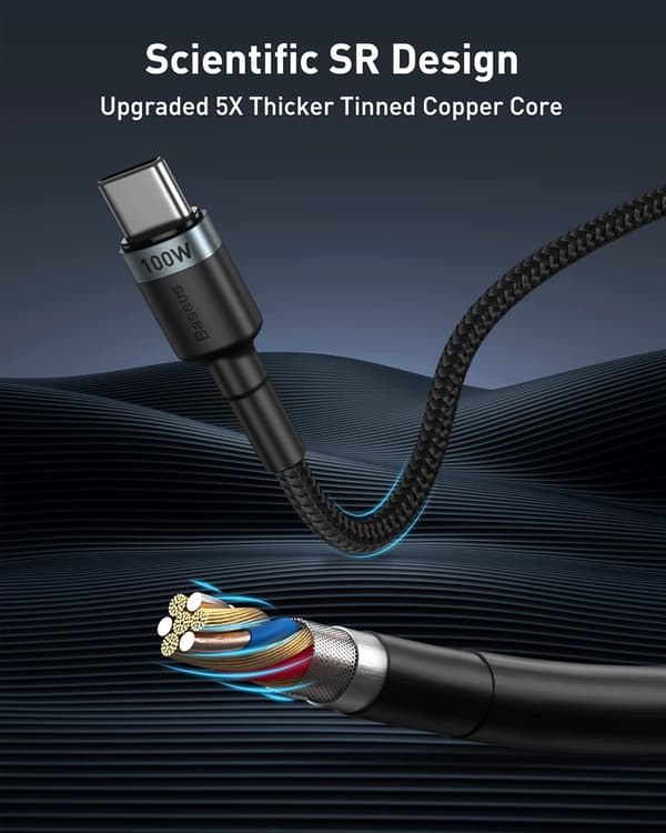 USB C -kaapeli, 2 kpl / 2 metriä, 100 W QC 4.0 USB C -pikalatauskaapeli