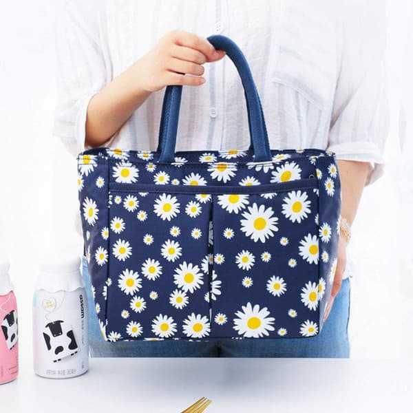 Bærbar Daisy Matpose Kjølebagger Matkjølebagger Oxford Piknikbag green