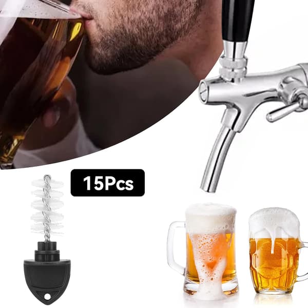 15 stk. ølkranrengjøringsbørste, ølkranplugg børste hjemmebryggingstilbehør