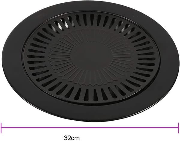 Grillsett med grillplate, inkludert en non-stick grillplate og dryppbrett i aluminium