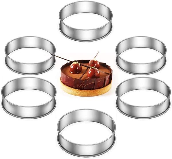 6 stk. kageform, non-stick kageforme, perforeret skumring, til at lave perfekte engelske muffins