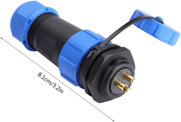 SP21 - Luftfartspluggkontakt IP68 Vanntett Kobling Panelmontering (3-pin), Elektrisk Tilbehør color 2