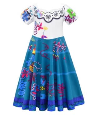 Barn och flickor Encanto Mirabel kläder klänning rollspel prinsessklänning 120cm