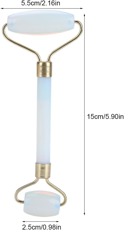 Bärbar Jade Ansiktsmassage Rulle Massager Skönhetsmassager 1 Styck(Vit) White