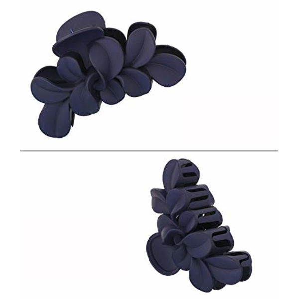1 st 13 cm / 5 tum plastblad hårklo klämmor tallklämma twist hästsvanshållare (mörkblå)