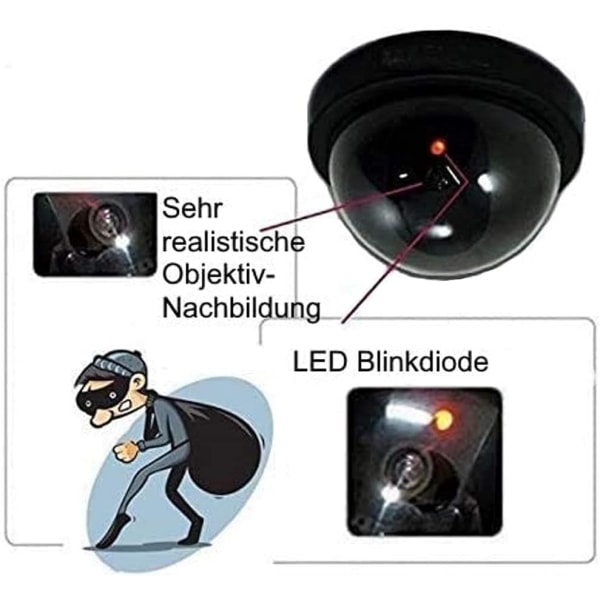 Varor Säkerhetskamera falsk kamera med rött LED-ljus bedrägligt äkta för väggtak