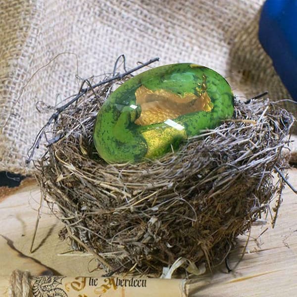 Lava Dragon Egg Crystal Dinosaur Egg Resin Skulptur Prydnader (Grön) green