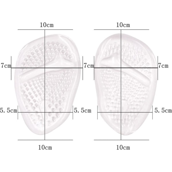 3 par gel innersulor, mellanfotsdynor Skoinlägg Fotavlastande gelkuddar med hög klack