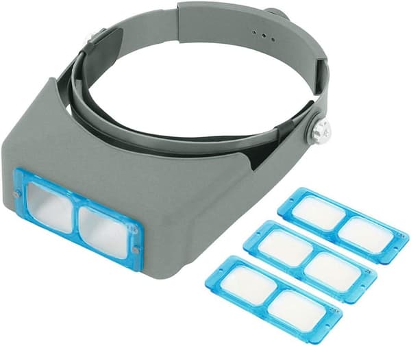 Hodebåndlupe med doble optiske glasslinser 1.5X, 2.0X, 2.5X, 3.5X